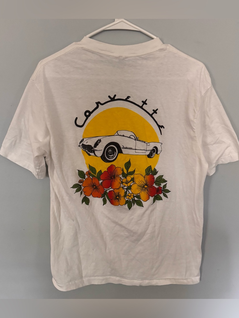 Vintage Single Stitch Corvette Pocket Tee L